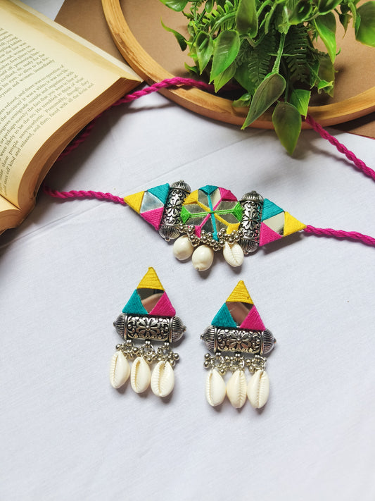 Multicolore mirror chocker